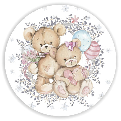 NOVO Painel Festa Infantil Redondo Ursinhos Chá Revelação, Fundo Branco + Arco, Suporte incluso. Fazemos personalizado com qualquer tema. Confeccionado em Lona fosca, impressão de alta resolução. cenário , p/ Decoração