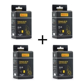 KIT 4 CÂMARAS DE AR PIRELLI ARO 29 BICO FINO PRESTA 48MM VÁLVULA LONGA MTB ATACADO em Oferta na Shopee
