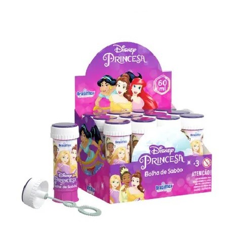 Bolinha De Sabão Princesas C/ 12 Pçs Lembrancinha Festa Jogo