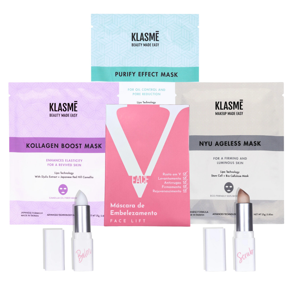 Imagem Kit VFace Lifting Facial Rejuvenescedor + Máscara Skincare Facial Klasme Tecnologia Milenar Asiática