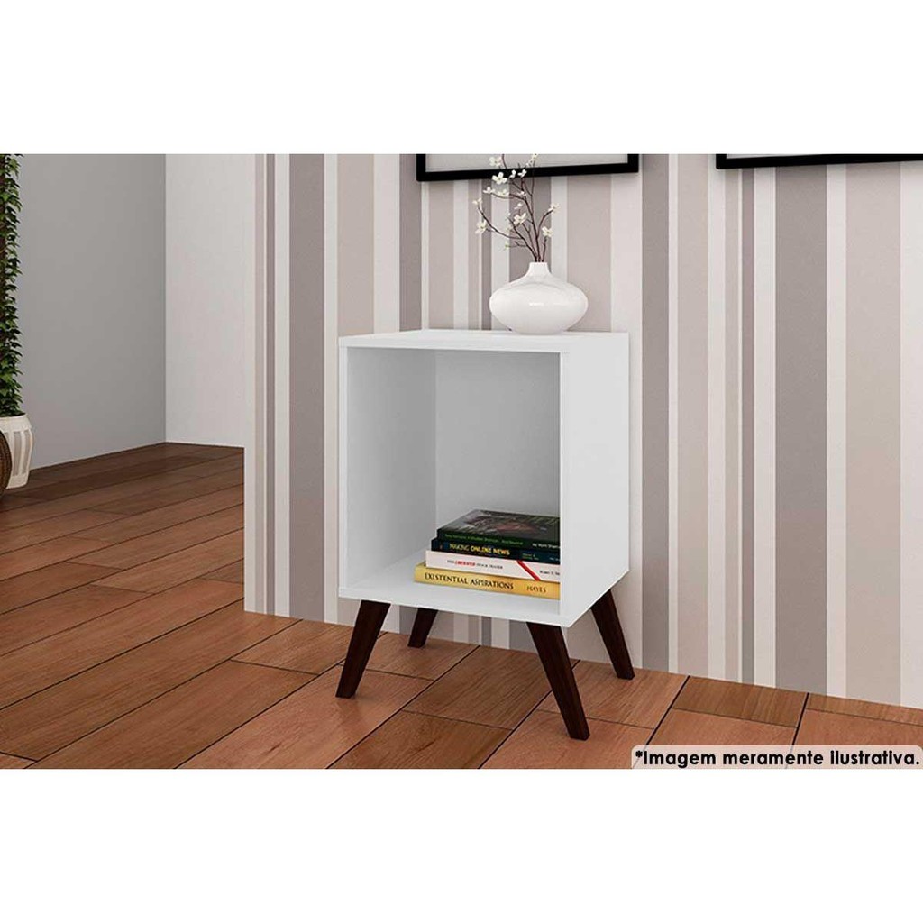 Mesa Lateral p/ Sala RT3013 Branco - Movelbento em Oferta na Shopee