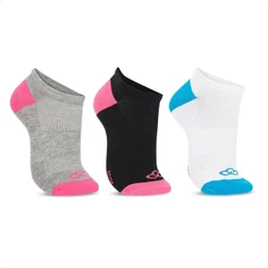 Kit de 3 Pares de Meias Olympikus Cano Invisível Feminino 100% Original Com Nota Fiscal e Garantia