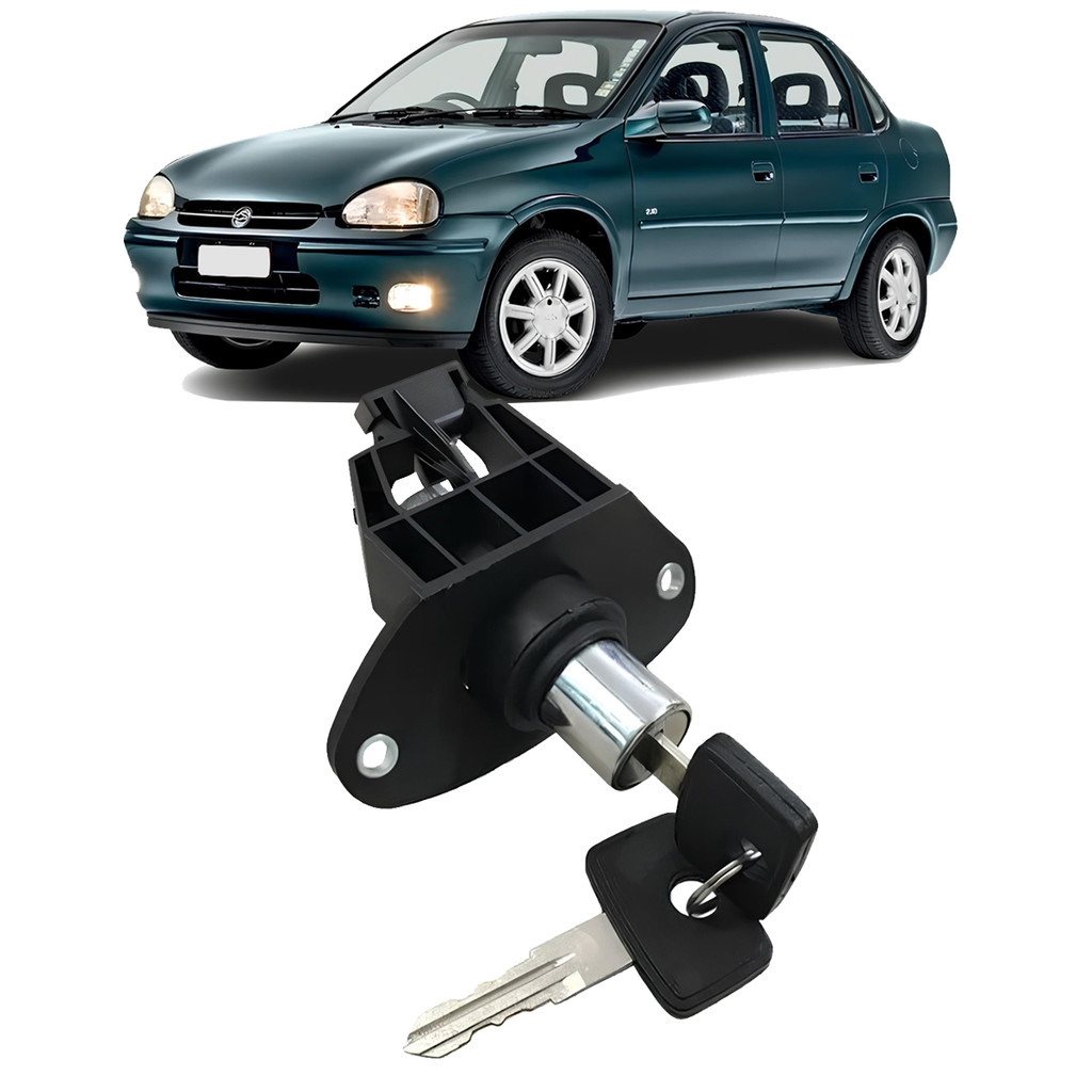 Cilindro Botão Porta Malas Corsa Classic 94 a 2002 Com Chaves