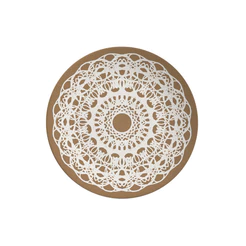 Conjunto com 6 Pratos de Sobremesa Coup Rendeira Ø21cm Cerâmica Alleanza