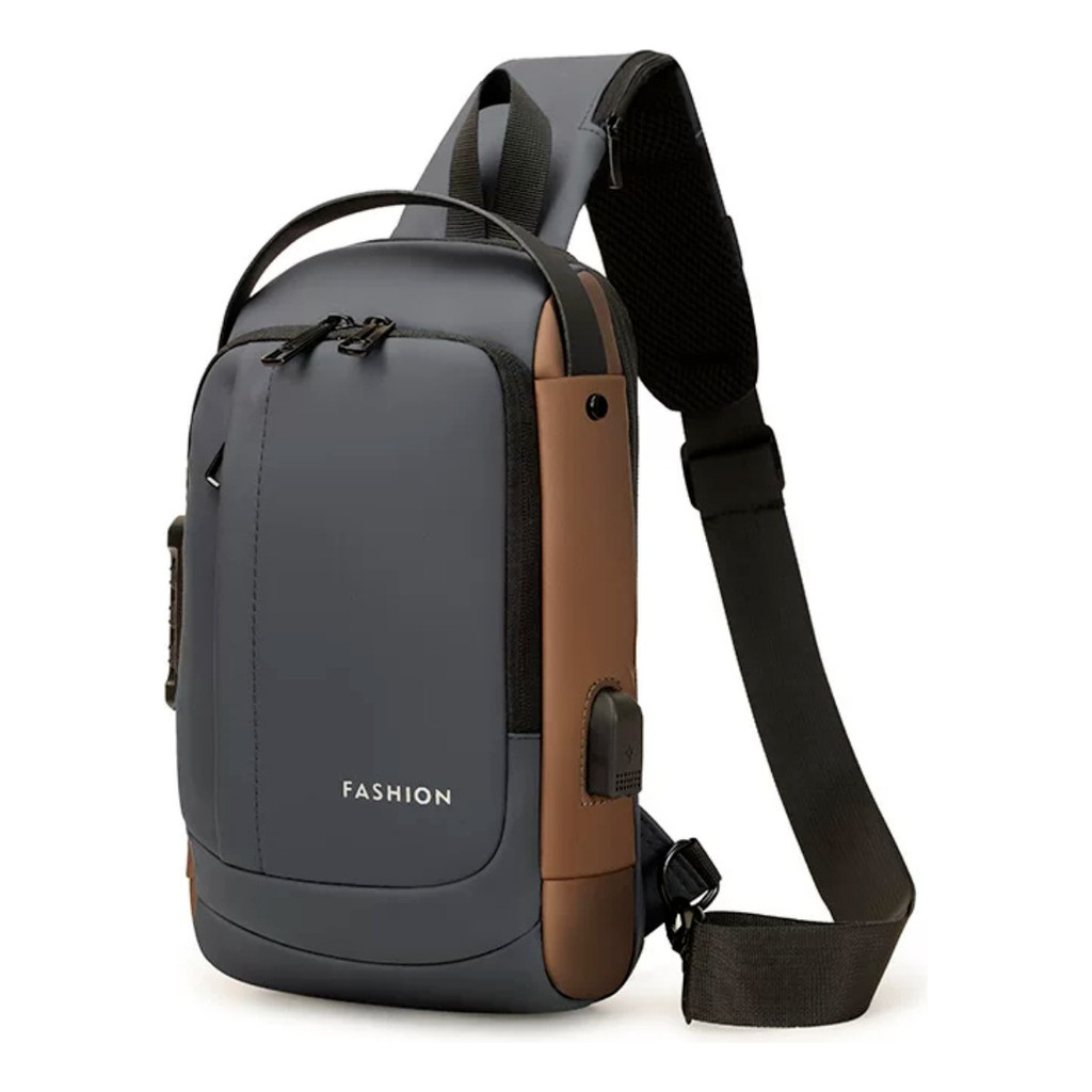 Bolsa Masculina Crossbody Anti Furto Impermeável Com Usb-2296- 2 yobel em Oferta na Shopee