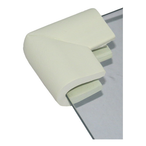 Kit 4 Cantoneiras Protetores De Quina Canto Mesa De Vidro Bebê Espuma Com Adesivo