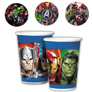 8 COPO PAPEL FESTA  VINGADORES AVENGERS 180ML REGINA em Oferta na Shopee
