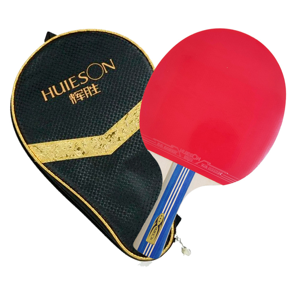 Raquete de Tênis de Mesa com Capa Huieson Profissional Single Mounting