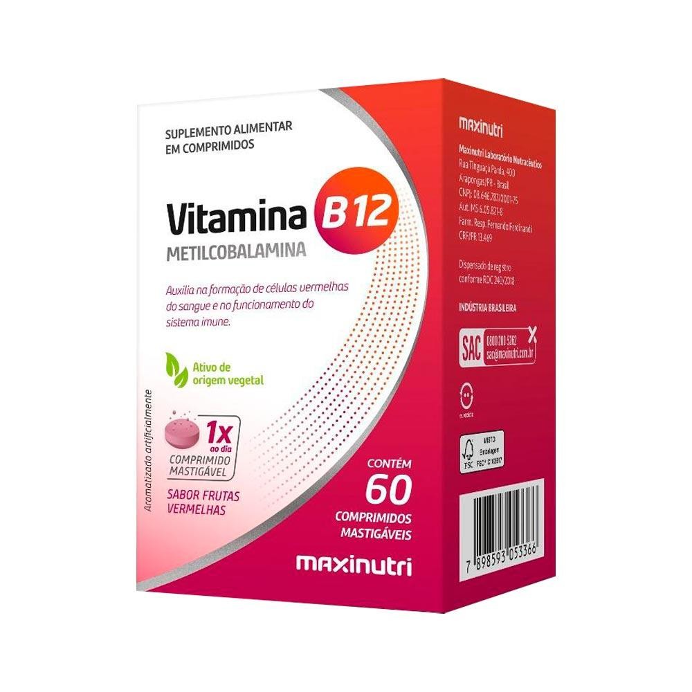 Suplemento Vitamina B12  Maxinutri Mastigável 60 Comp - Health