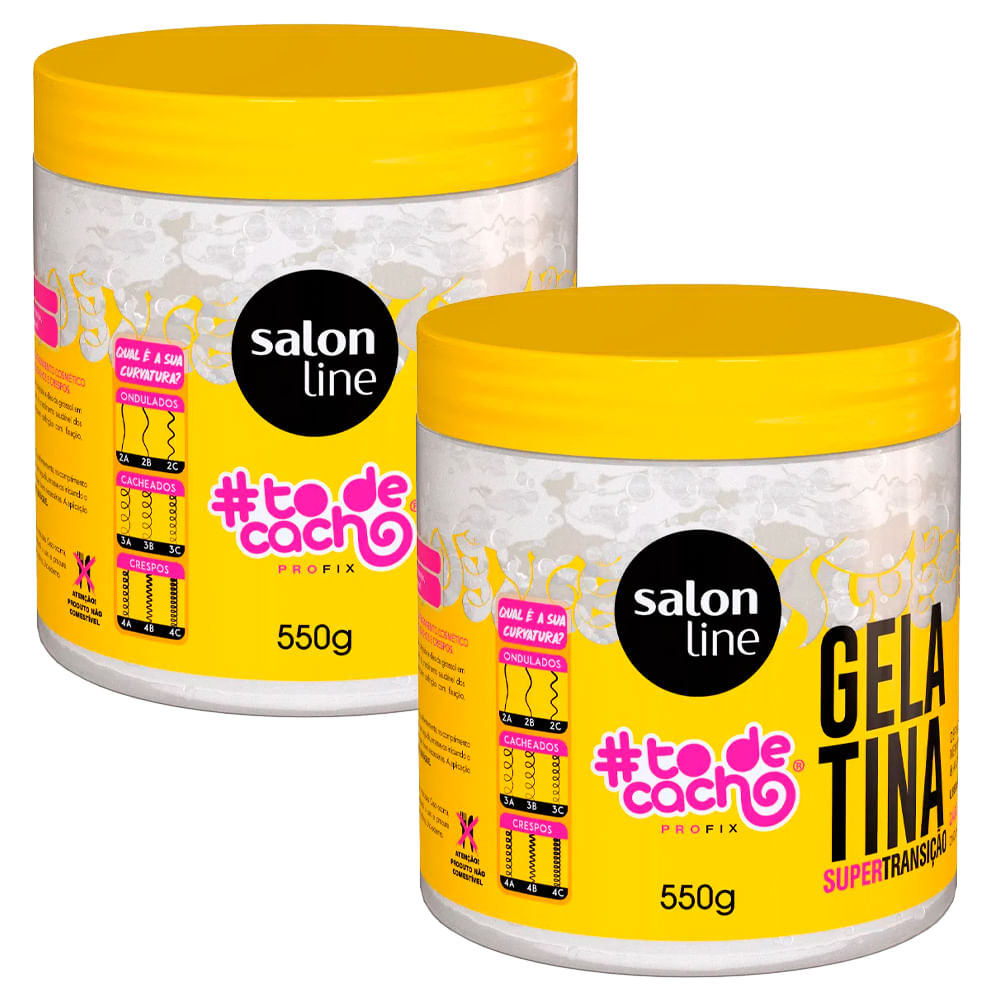 Kit Gelatina Transição Capilar Salon Line To De Cacho 550g - 2 Unidades - Beauty