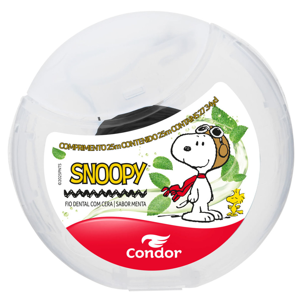 Fio Dental com Cera Menta Snoopy Condor 25m - Health
