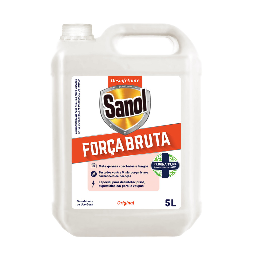 DESINFETANTE FORCA BRUTA ORIGINAL 5L SANOL em Oferta na Shopee