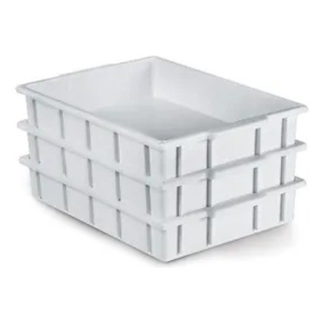 Kit 4 Caixa Bandeja Plástica Empilhavel Congelamento Pães Salgados Doces Massas Branca Reforçada em Oferta na Shopee