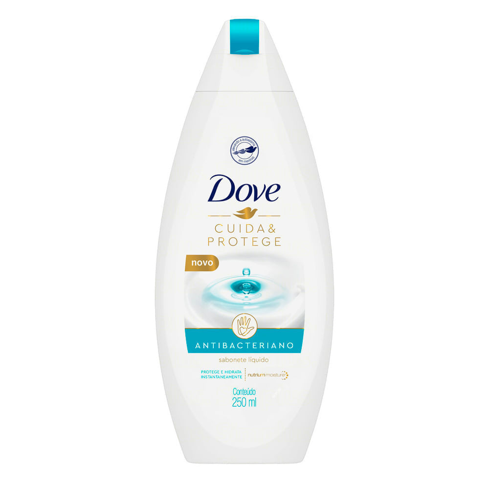 Sabonete Líquido Dove Cuida e Protege Antibacteriano 250ml - Beauty