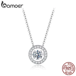 Colar De Prata Esterlina 925 Com Design Original BAMOER Dançando Joias De Moissanite Presentes Para Mulheres