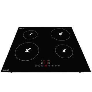 Cooktop 4 Bocas Fogão por Indução Amvox 2000W ACT 407 Turbo Black 220V em Oferta na Shopee