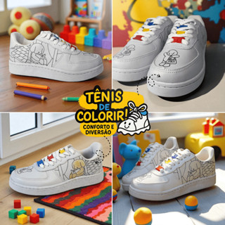 Tênis Colorir Bobie para Menino Menina 26 ao 37 – Pintar do Seu Jeito, Envio Rápido em Oferta na Shopee