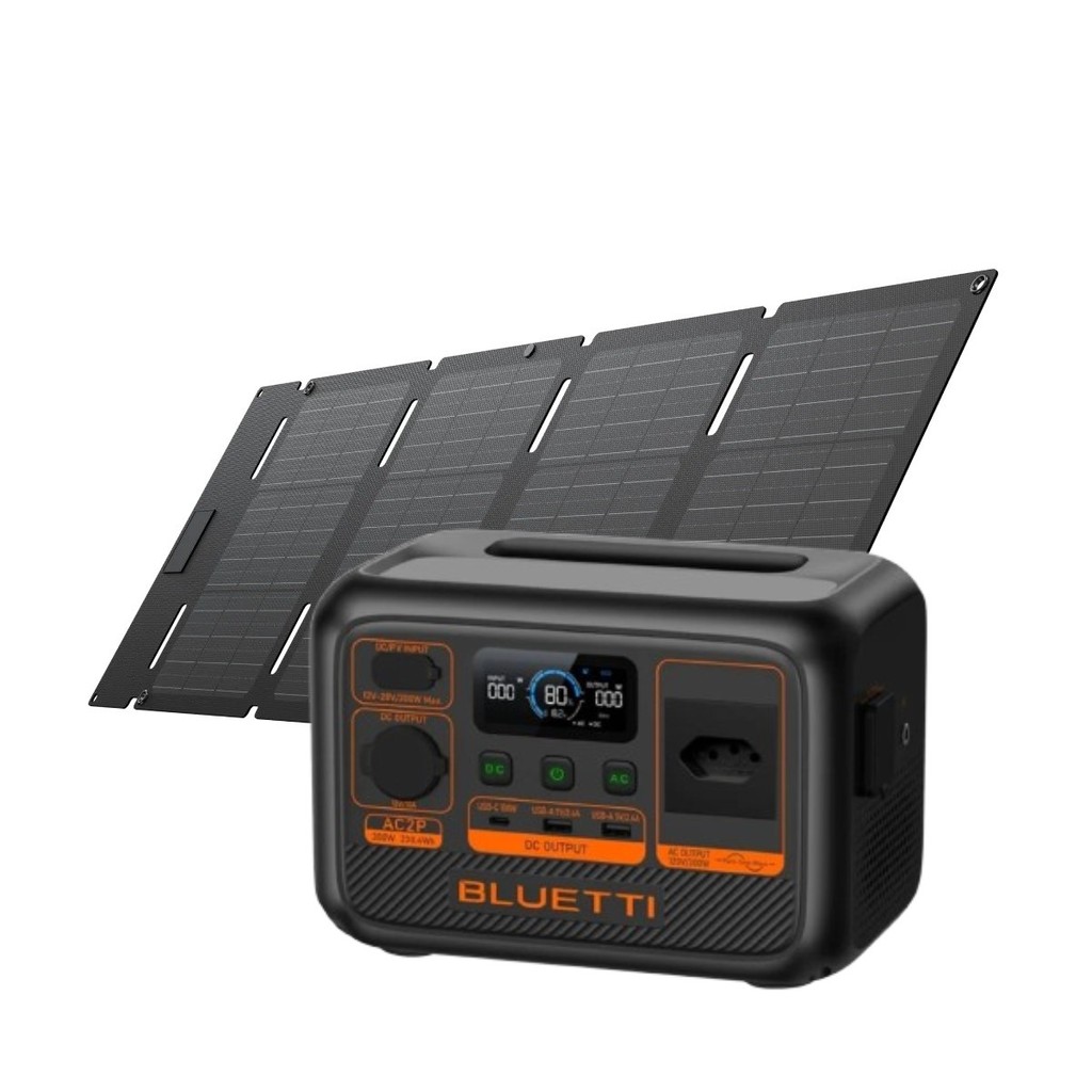 Estação De Energia Portátil + Painel Solar 45w Typo-c