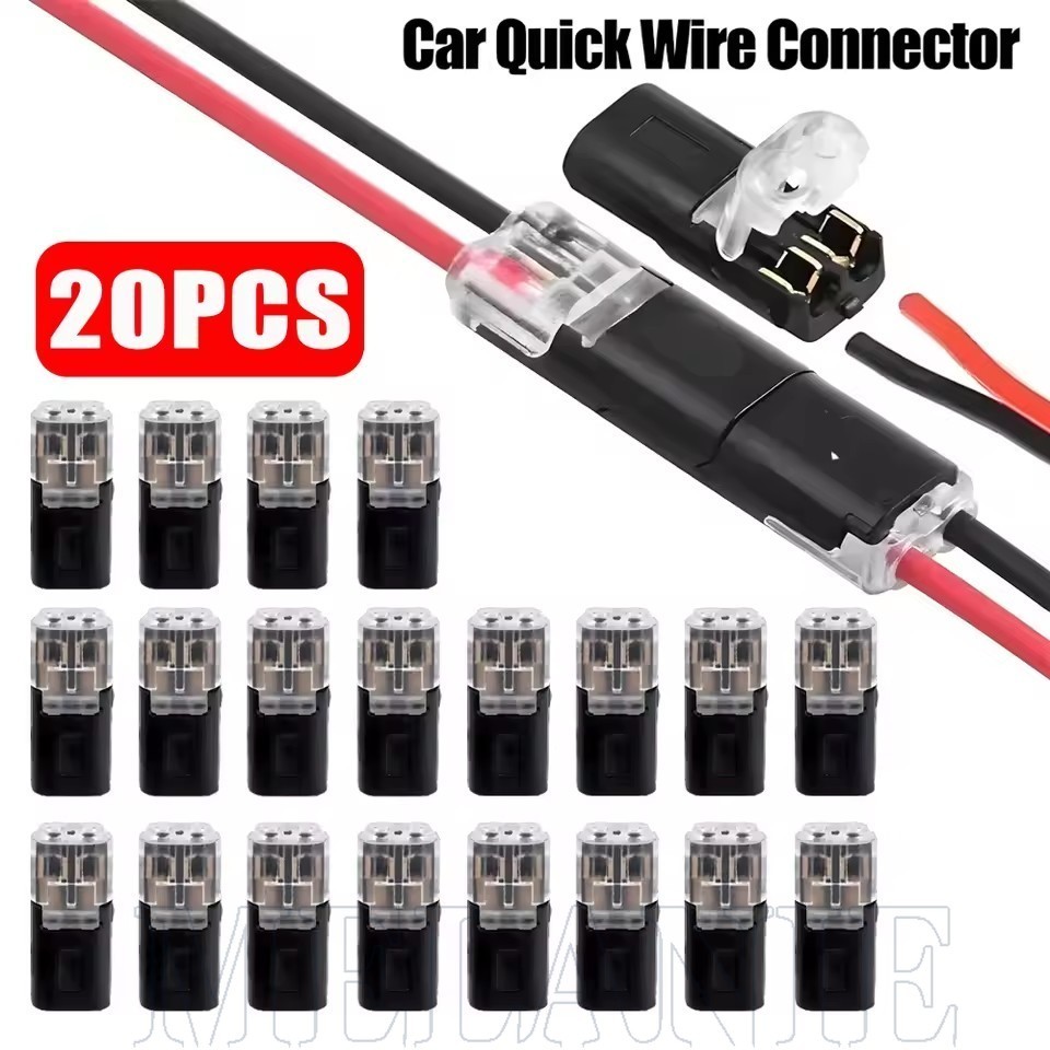 Plugue De 2 Pinos-Bloco Terminal Vias-Braçadeiras De Cabo De Conector Rápido-Tira Elétrico Automotivo-À Prova D'água-Mel