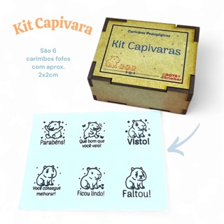Kit de Carimbos Pedagógicos - Capivaras em Oferta na Shopee