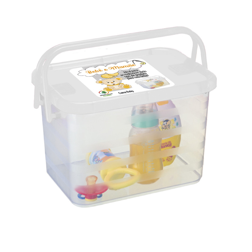 Caixa Organizadora Monte Líbano com Alça 3 Litros Branca