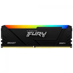 Memória DDR4 Kingston Fury Beast, RGB, 8GB, 3200MHz, Black, KF432C16BB2A/8
