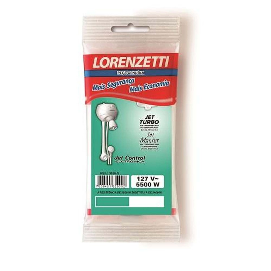 Resistência 5500W 127V para Chuveiro Ducha Jet Turbo/Master/Control Eletrônica - Lorenzetti
