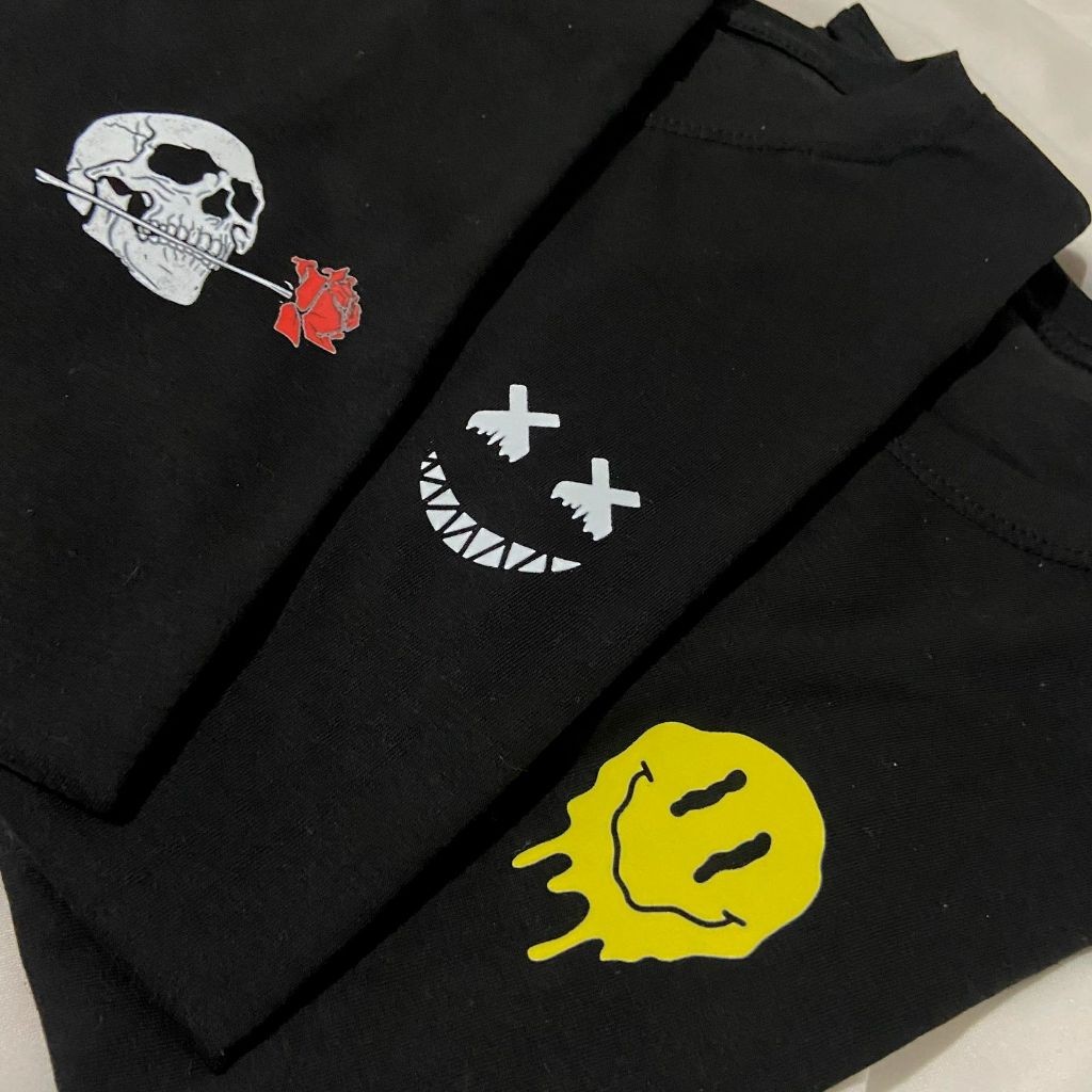 Kit 3 Camisetas Camisas pretas Masculina, adulto, Estampas Sortidas, Blusa 100% Algodão Streetwear MALHA 30.1 M,G,GG em Oferta na Shopee