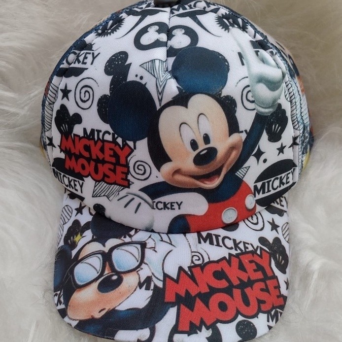 Boné Infantil Aba Curvada c/ Regulagem Modelo Telinha Personagem Naruto, Homem Aranha, Patrulha Canina e Mickey