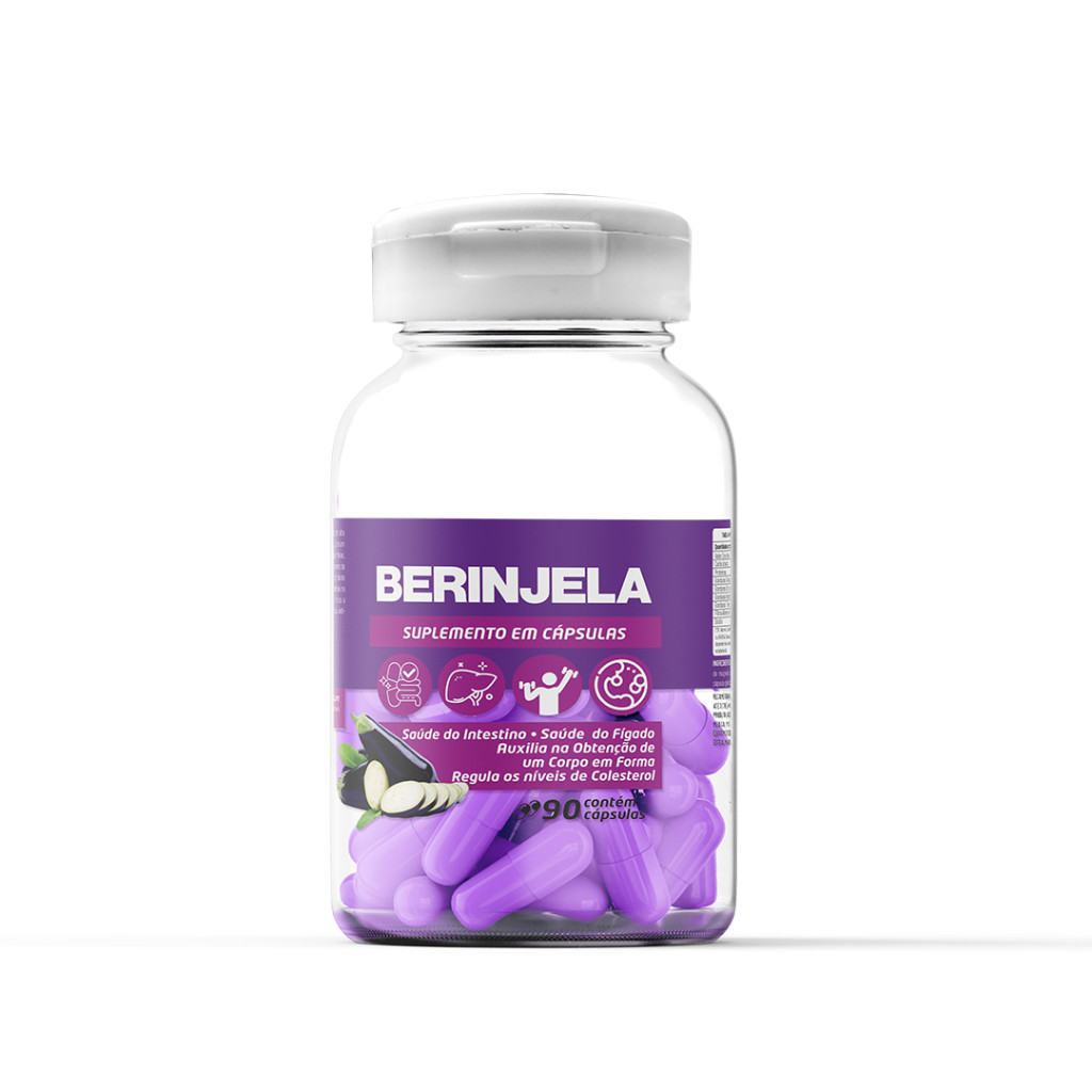 Berinjela em Cápsulas De 500 mg 1 Pote 90 Cápsulas