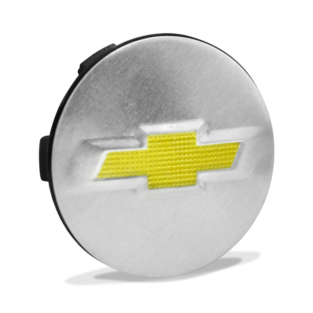 Calota Meio Centro de Roda Binno 56mm Com Emblema GM Prata