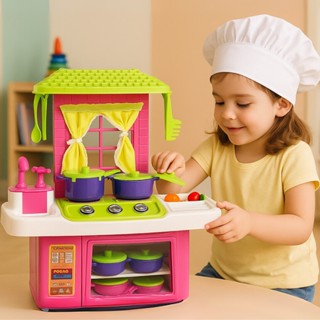 Cozinha Infantil Glamourosa 55cm Sai Água Fogão Forno Oferta em Oferta na Shopee