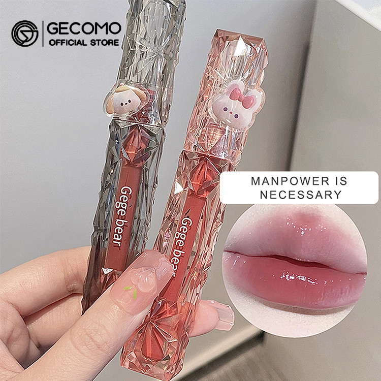 GegeBear Mirror Lip Glaze Batom Coreano Plumping De Maquiagem Brilhante
