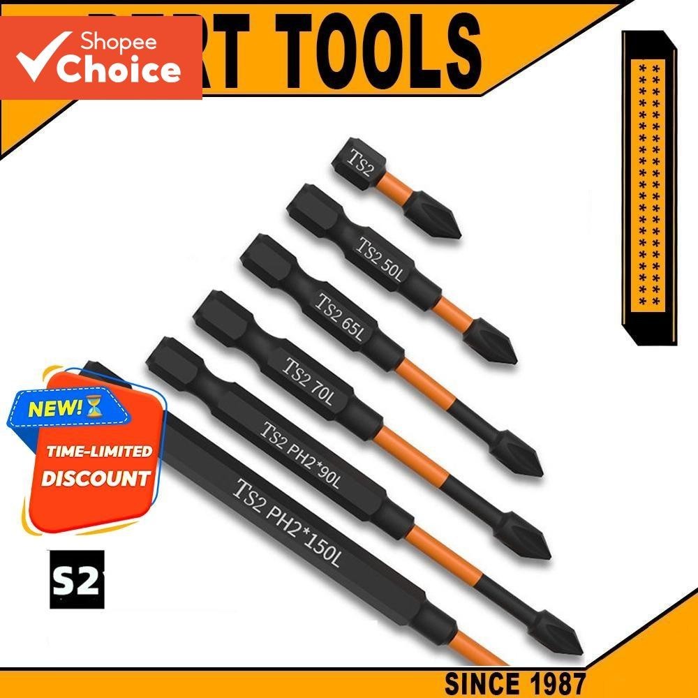 Conjunto De Chave De Fenda PH2 Magnético Resistente A Impactos Cabeças De Lote De Alta Dureza 25-150mm 4pcs 5pcs 6pcs