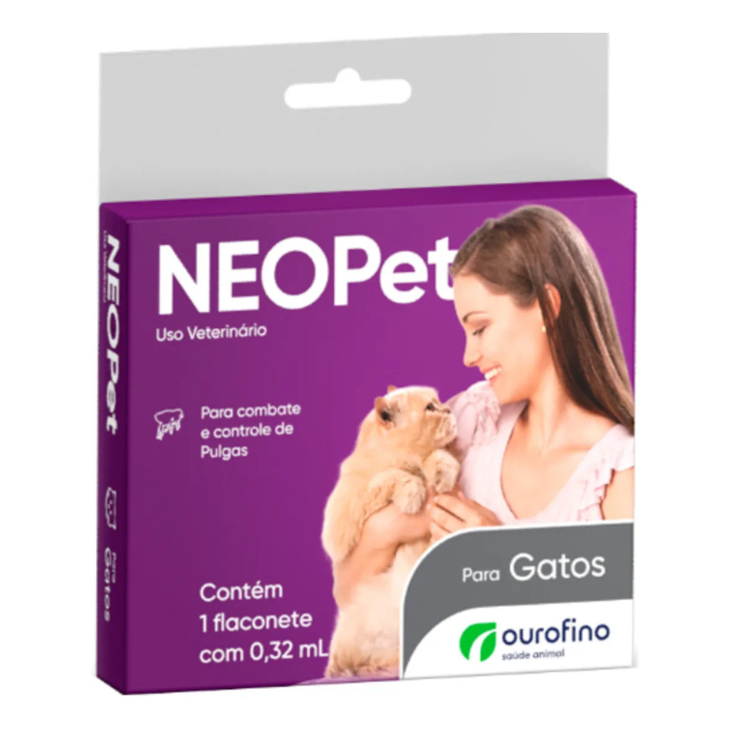 Antipulga Neopet Gatos 0,32ml – Antipulgas e Carrapatos Tópico para Gatos até 2,5kg