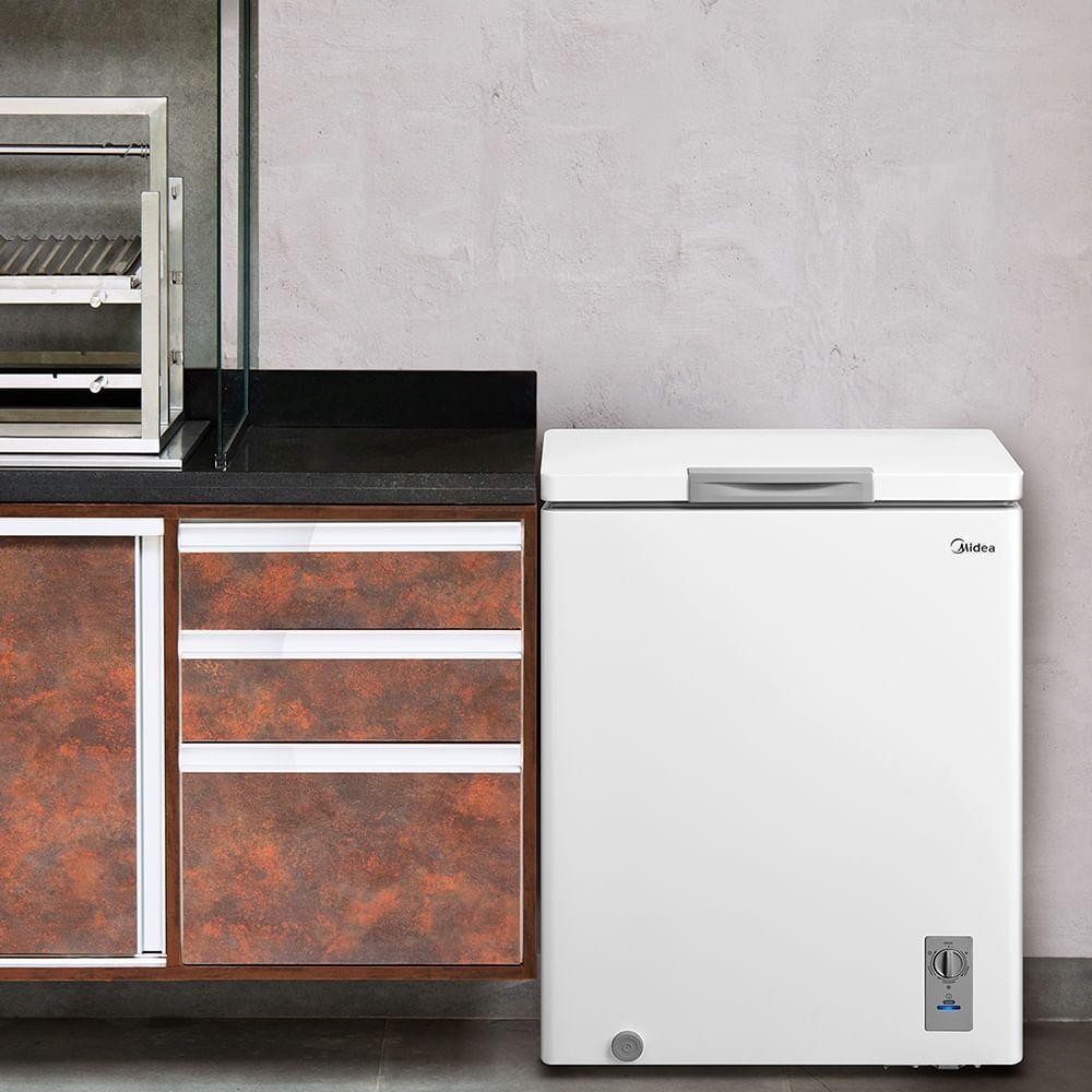 Detalhes do Freezer Horizontal Midea 3 Em 1 Branco 145L 110V MDRC207SLA011
