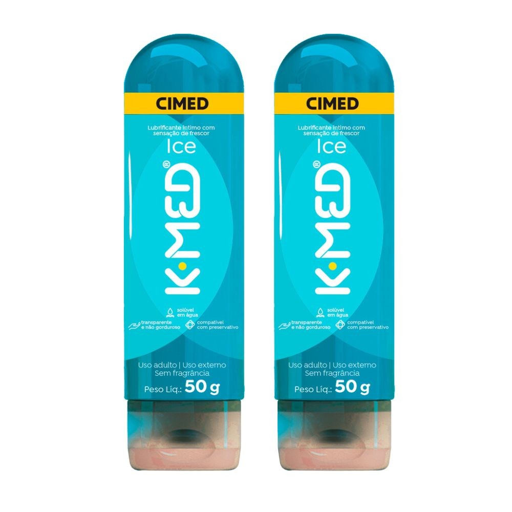 Kit 2 Gel Lubrificante Íntimo K-Med Ice 50g - Health