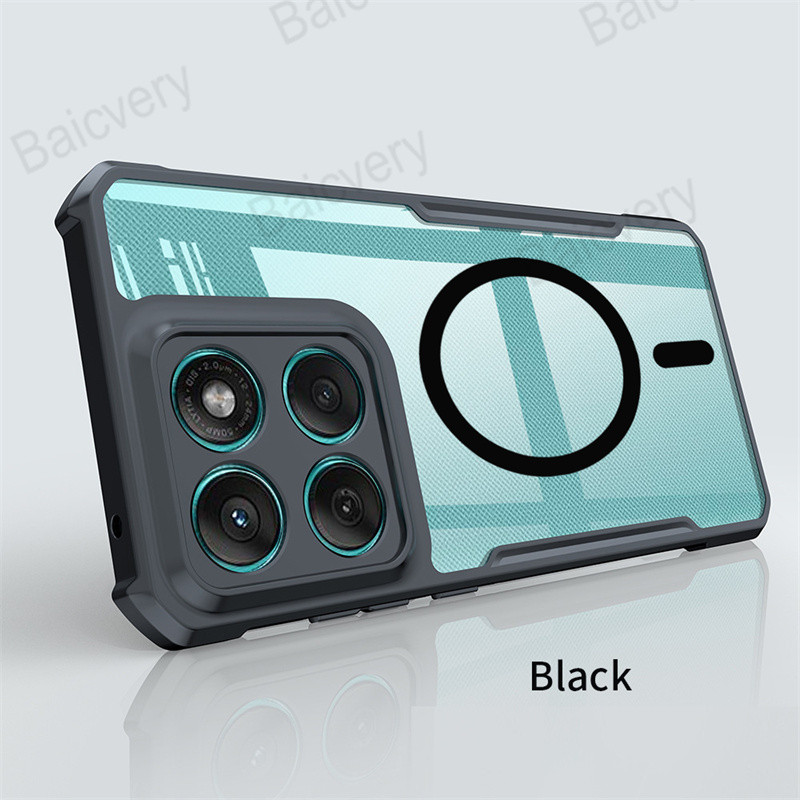 Para Motorola MOTO G75/G86/G56/G100 Pro/G66J/G66Y Airbag Duro Transparente À Prova De Choque Capa Com Adesivo Magnético em Oferta na Shopee