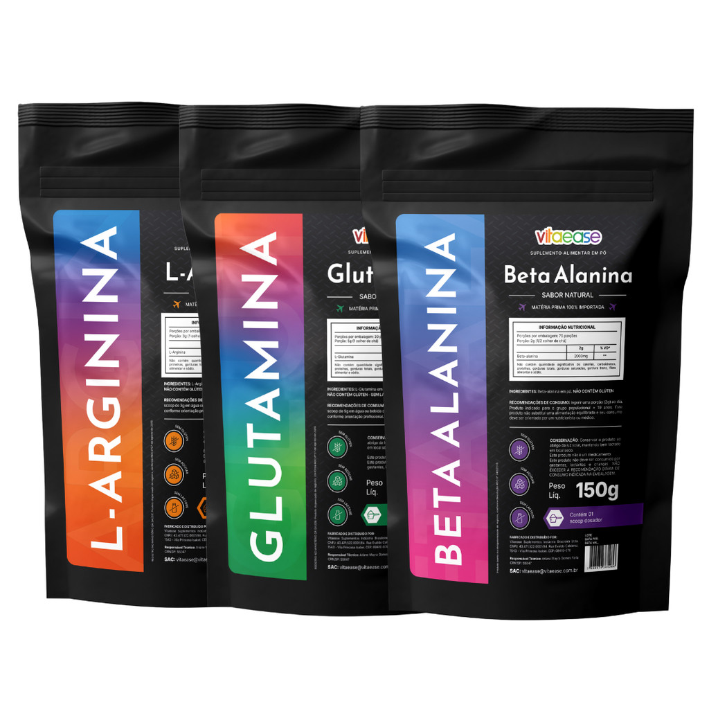 Glutamina - L-Arginina - Beta-Alanina | 150g | vitaease