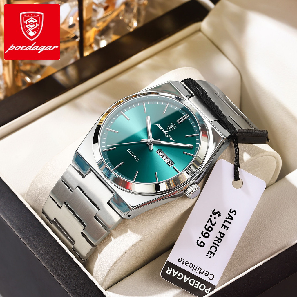 ‌com caixa【Marca de Luxo】Alta Qualidade POEDAGAR Quartzo Prova D'água Minimalista negócios 930 924 910 em Oferta na Shopee