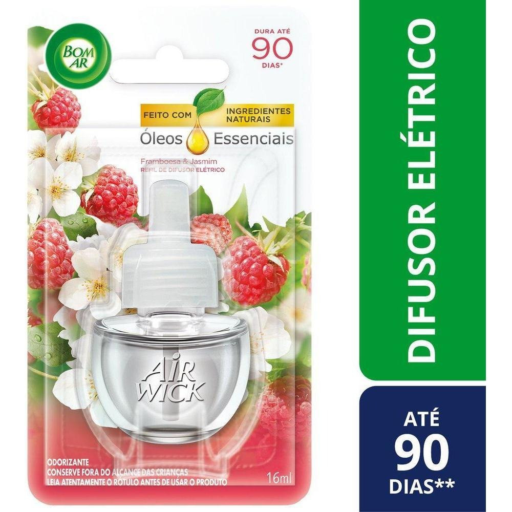 Bom Ar Difusor Elétrico Framboesa e Jasmim Refil 16ml - Home & Living