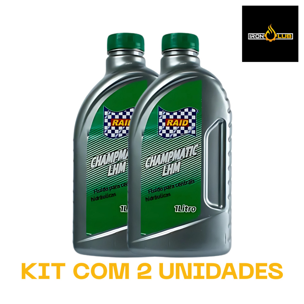 KIT 2 LITROS RAID ÓLEO DE SUSPENSÃO E DIREÇÃO HIDRÁULICA CHAMPMATIC LHM CITROËN PEUGEOT