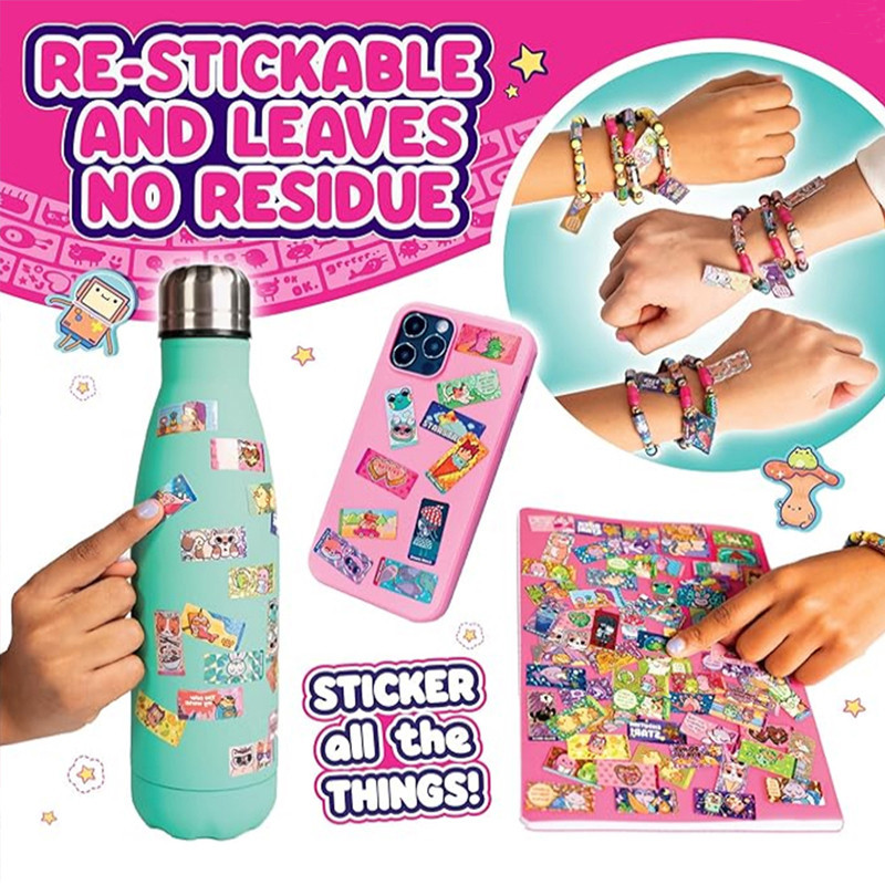 Conjunto de Bijuterias DIY para Crianças com Pulseiras de Elástico, Adesivos, Contas e Brindes Engraçados para Artes — imagem 2 de 2
