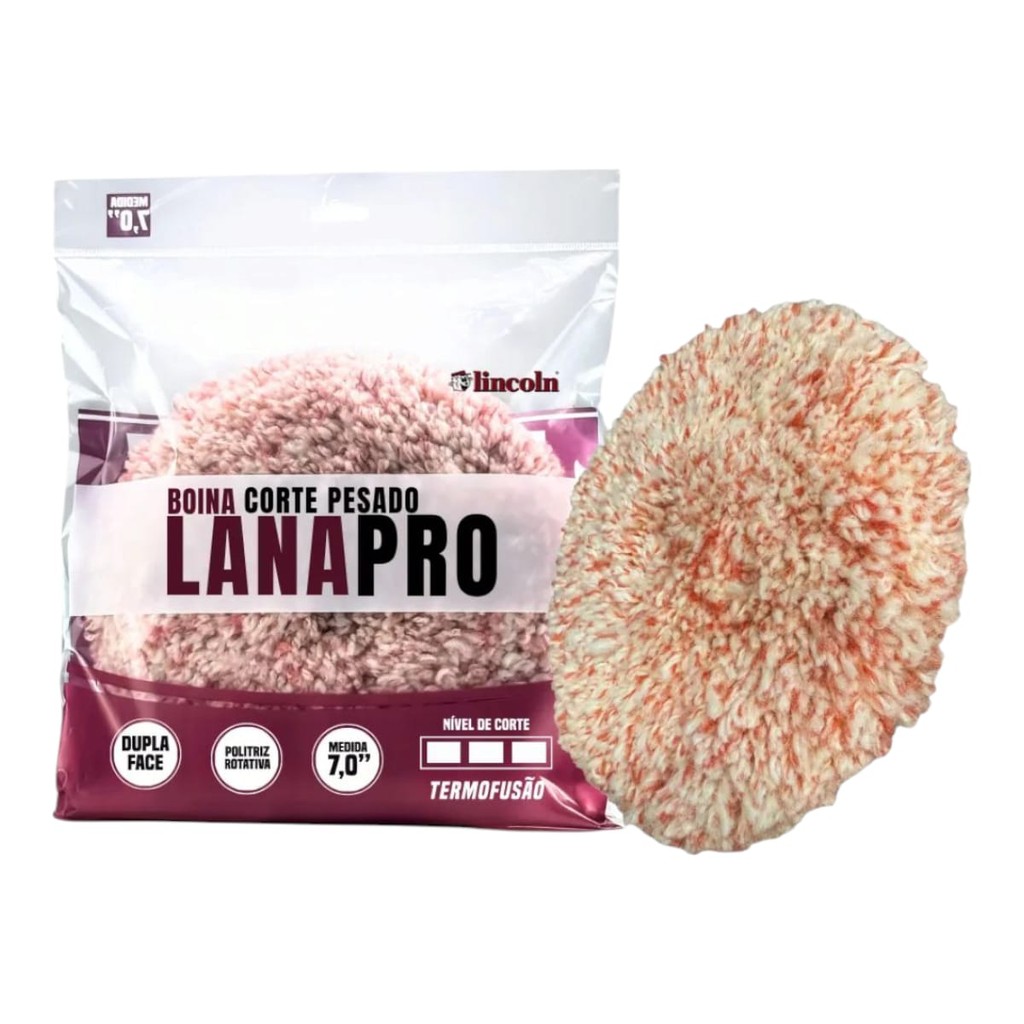 Boina Lanapro Premium Lincoln Corte Pesado 7 Polegadas