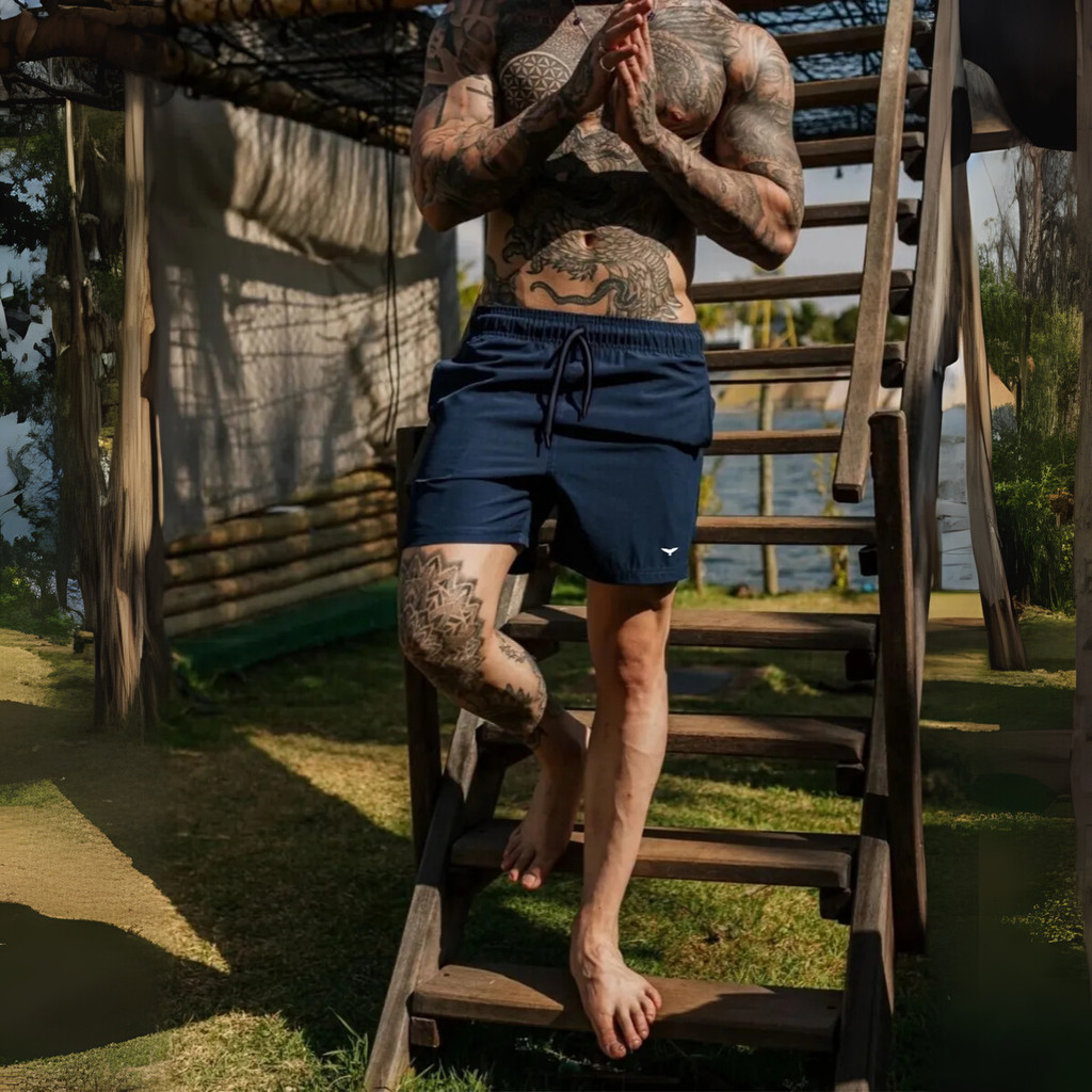 Short Tactel Elastano Masculino Bermuda Treino Crossfit Esporte Praia