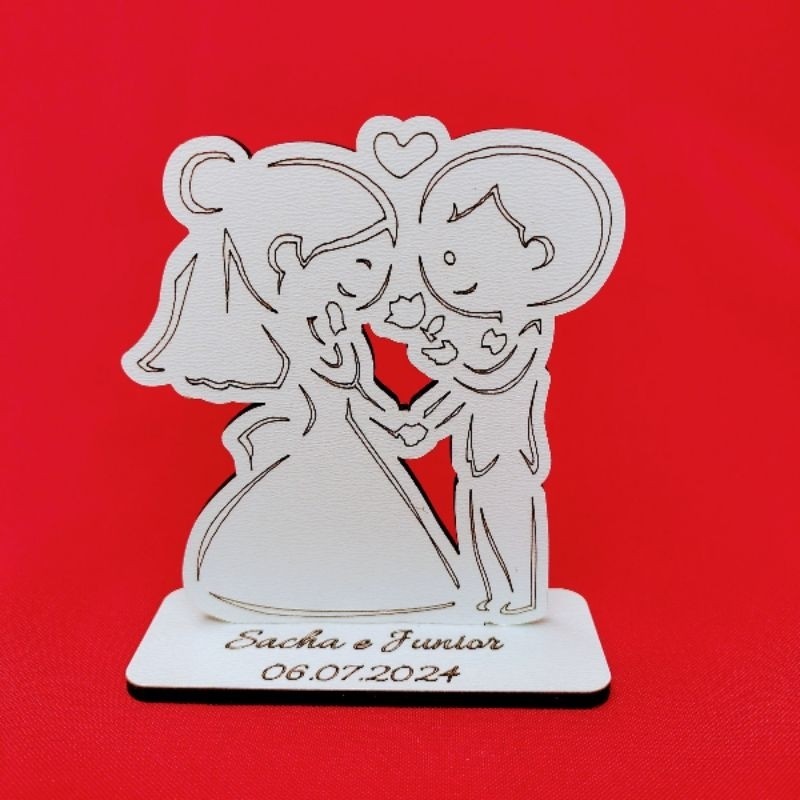 Lembrancinhas Personalizadas para festas de Casamento e Noivado Lembrança para Convidados em MDF branco em Oferta na Shopee