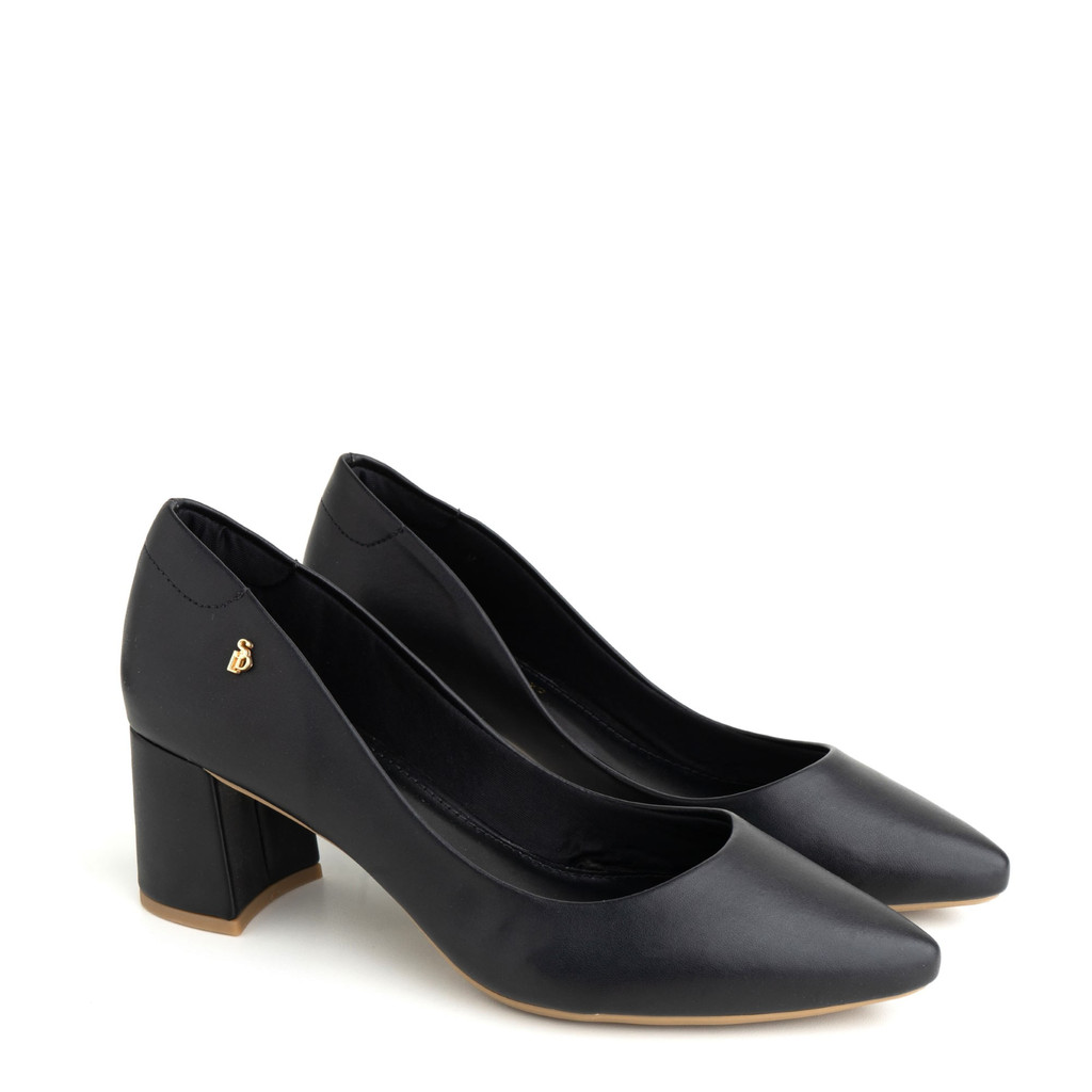 Scarpin Napa Mestiço Preto Salto Bloco 10090.01_1 - Women Shoes