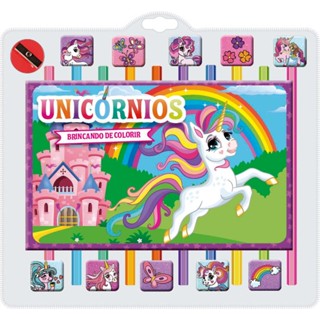 Unicórnios Brincando de Colorir 01 em Oferta na Shopee