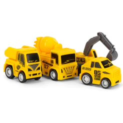 Kit 4 Carros Carrinhos De Construção Brinquedo Infantil Menino Menina Miniatura Caminhão Brincar Criança Coleção Barato