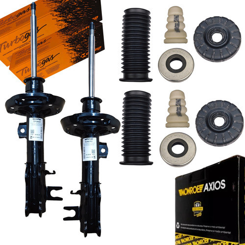 Kit Amortecedor Cofap  e Kit Batente Dianteiro Axios Cobalt 2012 2013 2014 15 16 17 18 19 20 21 22
